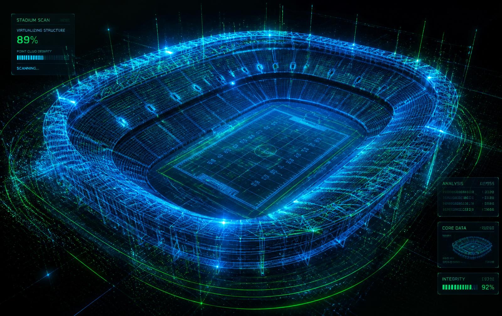Estadio virtualizado en tiempo real